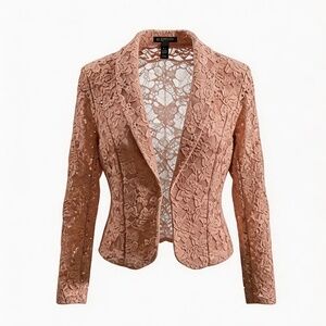INC International Concepts Blush Lace Blazer Petite Small P/S